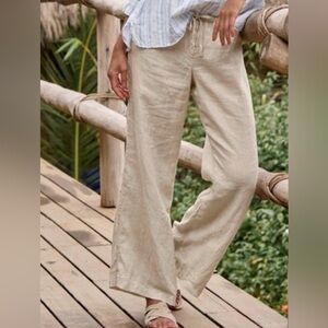 CP Shades Linen Pant‎ Women XS beige cream pull
On drawstring pockets